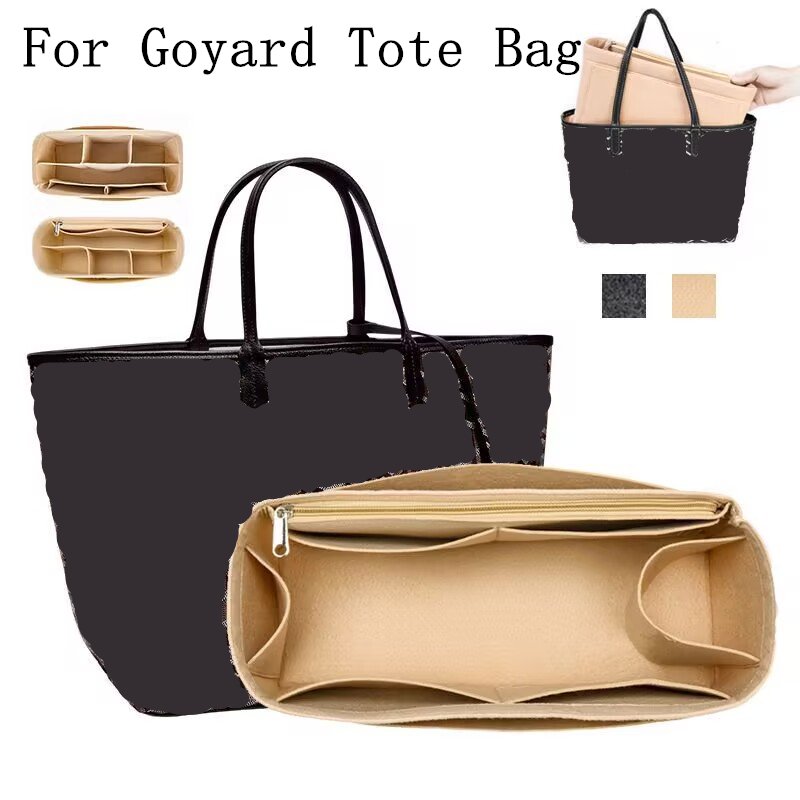 Women Bags Goyard - منظم داخلي محمول من اللباد لحقيبة