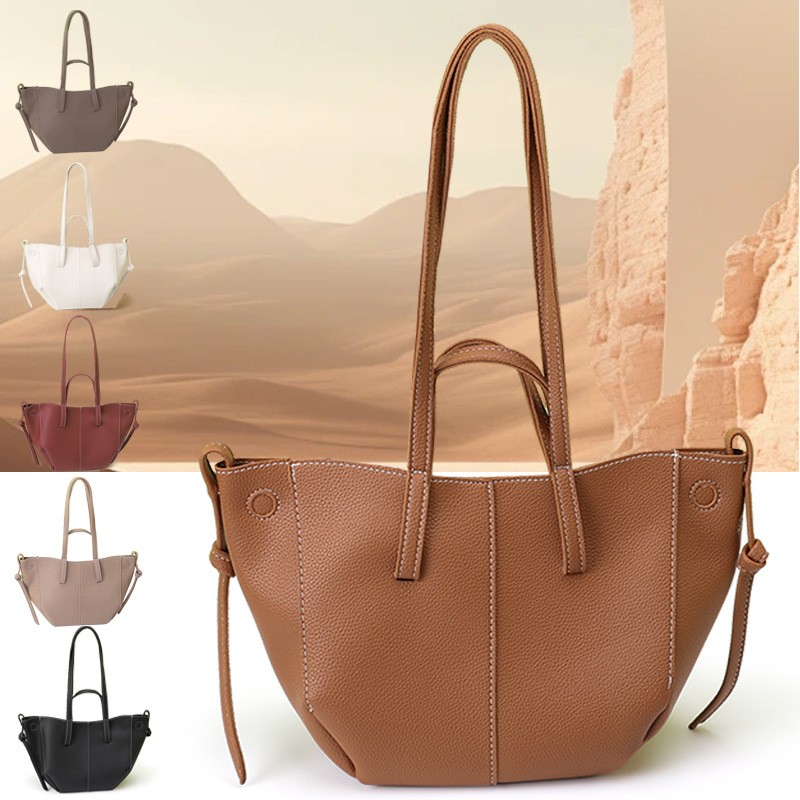Top Handle Structured - حقيبة يد بتصميم أجنحة بنية اللون