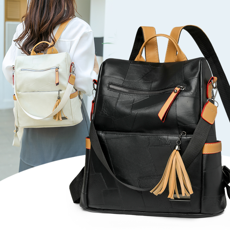 Women Bags For Office Use - حقيبة ظهر كلاسيكية للنساء من جلد