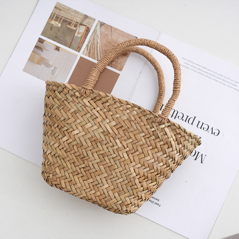 Basket Bag Wicker - حقيبة مصنوعة يدويًا من الخيزران الخوص