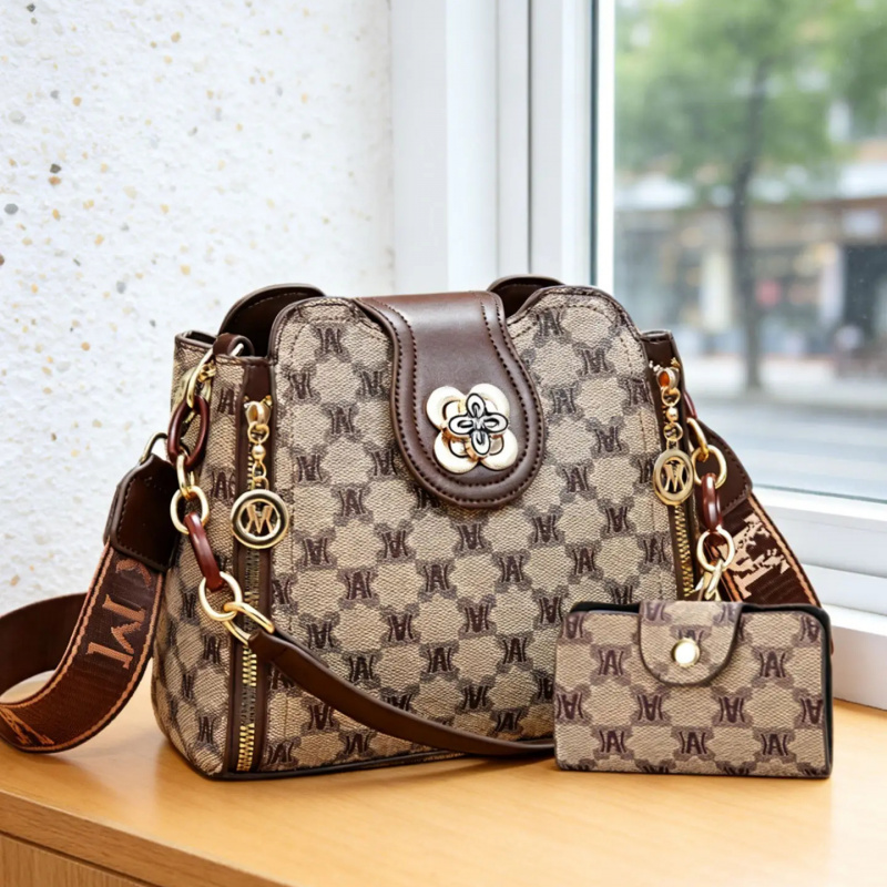 حقيبة كتف مطبوعة بتصميم عتيق،  - مراجعة Women Bags For Work وسعره