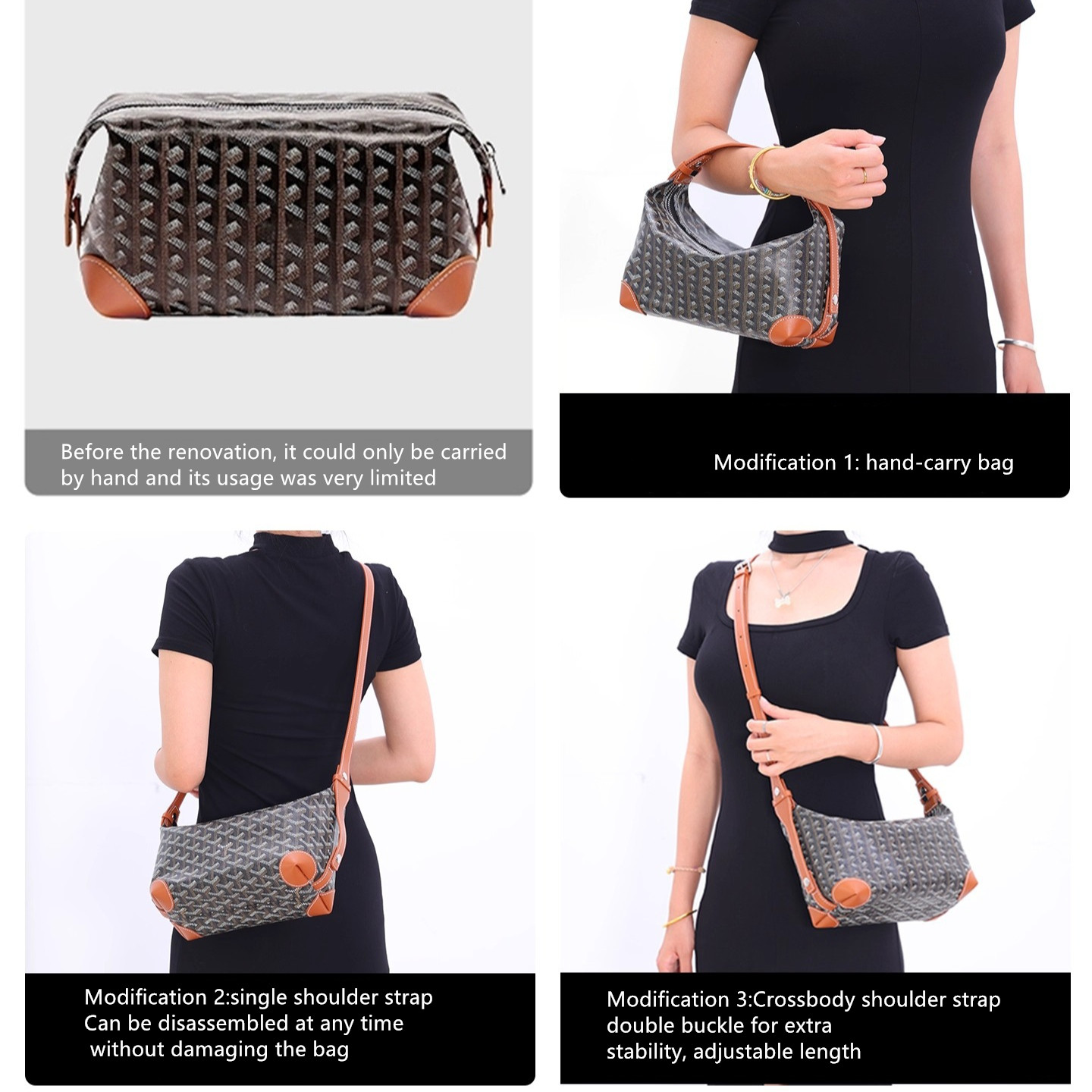 حزام كتف متقاطع لحقيبة أدوات ا - مراجعة Women Bags Goyard وسعره