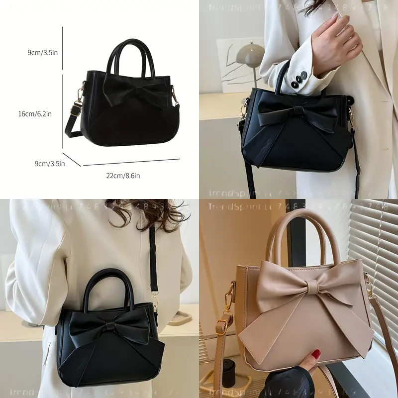 حقيبة يد أنيقة سوداء بفيونكة ل - مراجعة Women Bags For Work وسعره