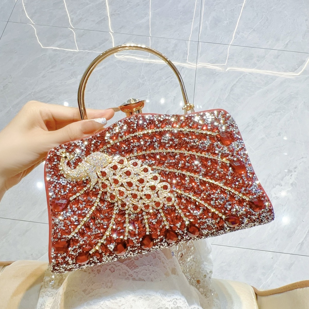 حقيبة يد جديدة ماسية كاملة مع  - مراجعة Women Handheld Bags وسعره