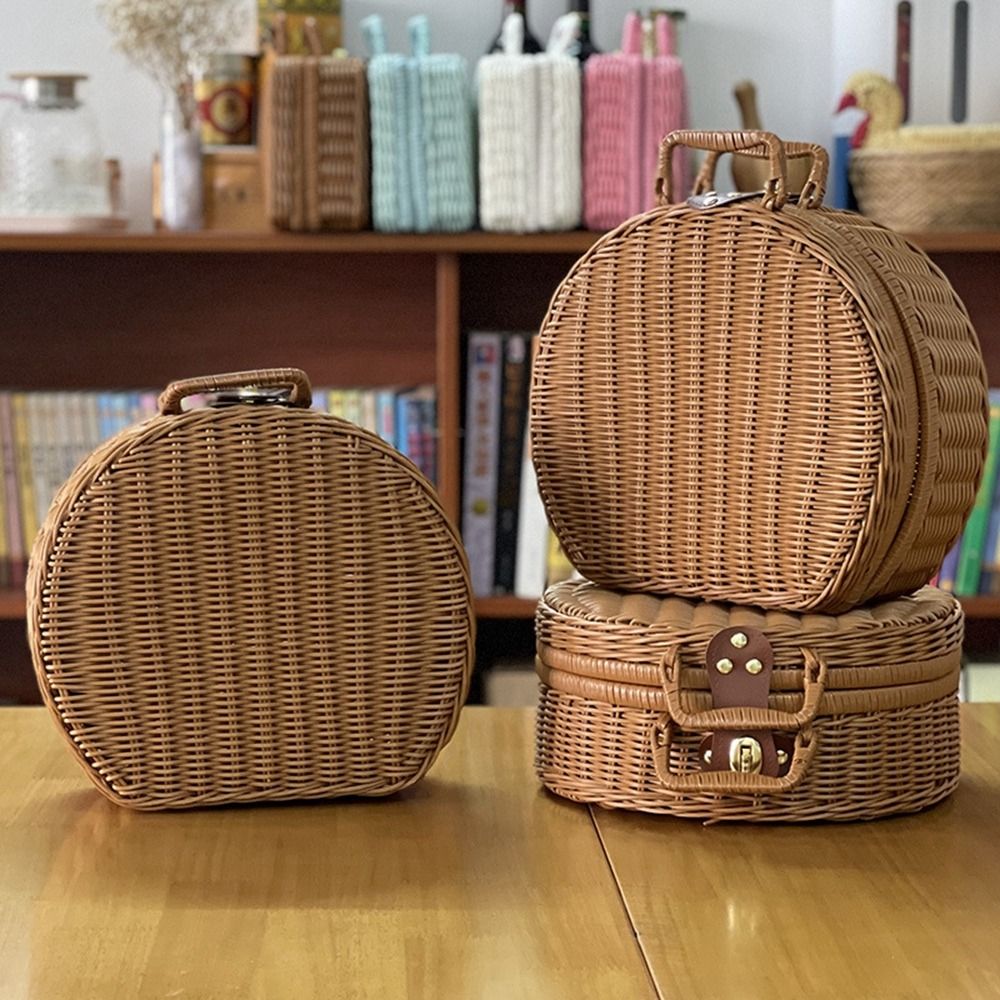 حقيبة خوص مستديرة عملية ذات سع - مراجعة Basket Bag Wicker وسعره