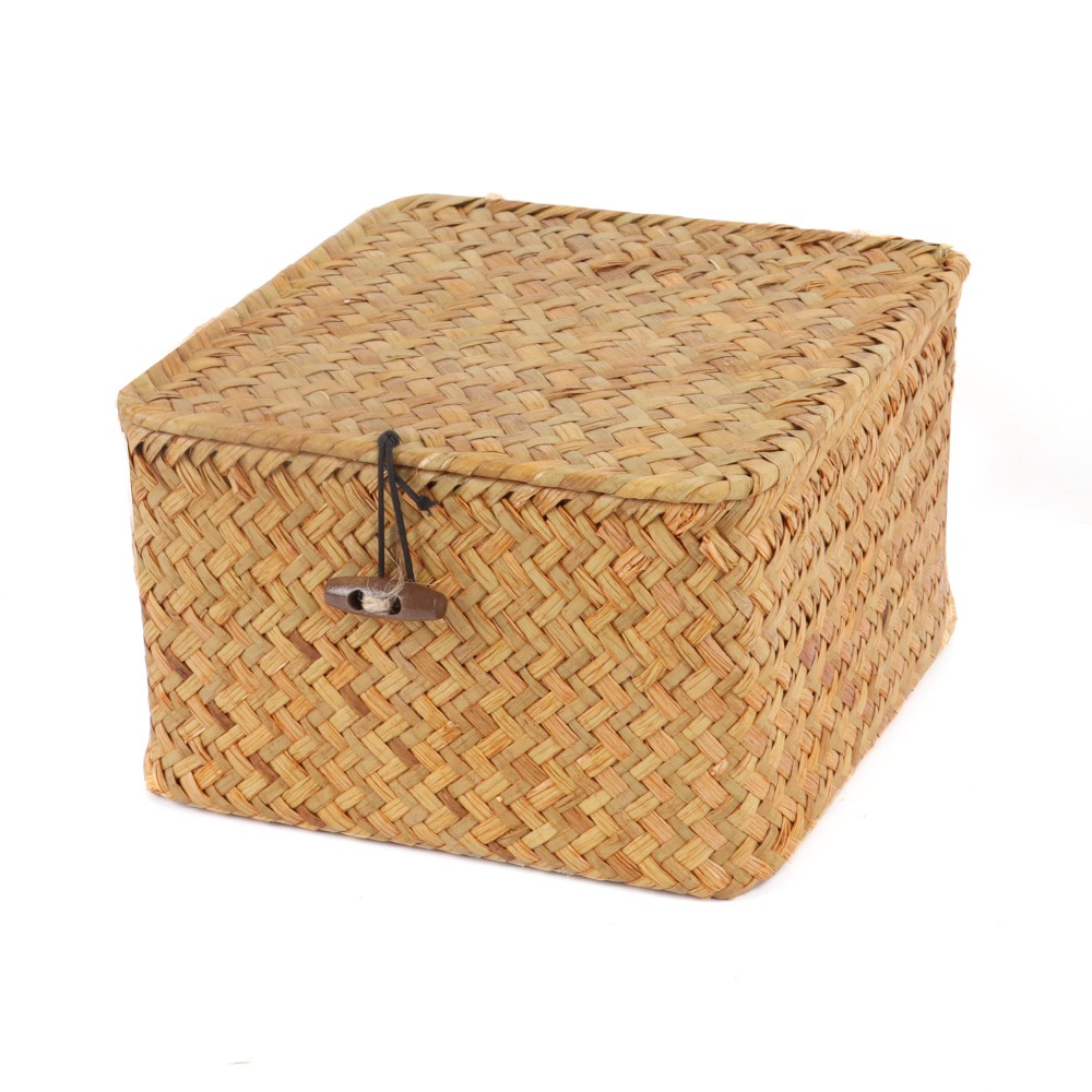سلال تخزين مستطيلة صديقة للبيئ - مراجعة Basket Bag Wicker وسعره