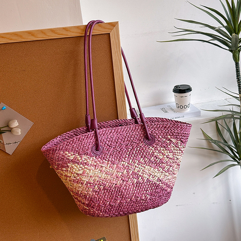 عادية الروطان سعة كبيرة حمل مص - مراجعة Basket Bag Wicker وسعره