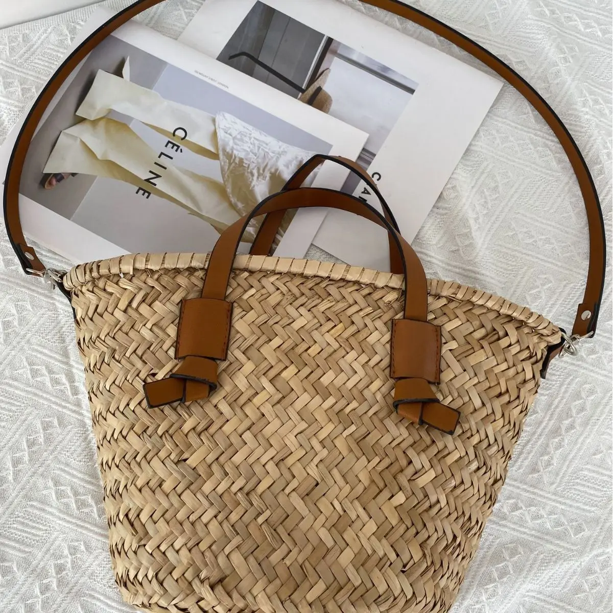 البوهيمي القش سلة حقيبة للنساء - مراجعة Basket Bag Wicker وسعره