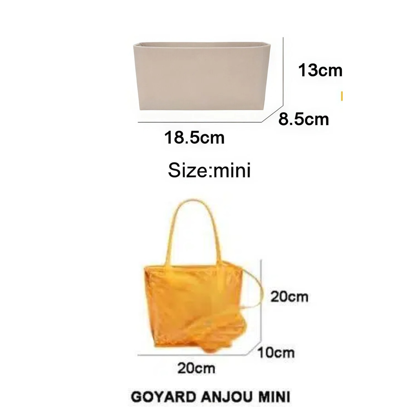 حقيبة داخلية من اللباد لتنظيم  - مراجعة Women Bags Goyard وسعره