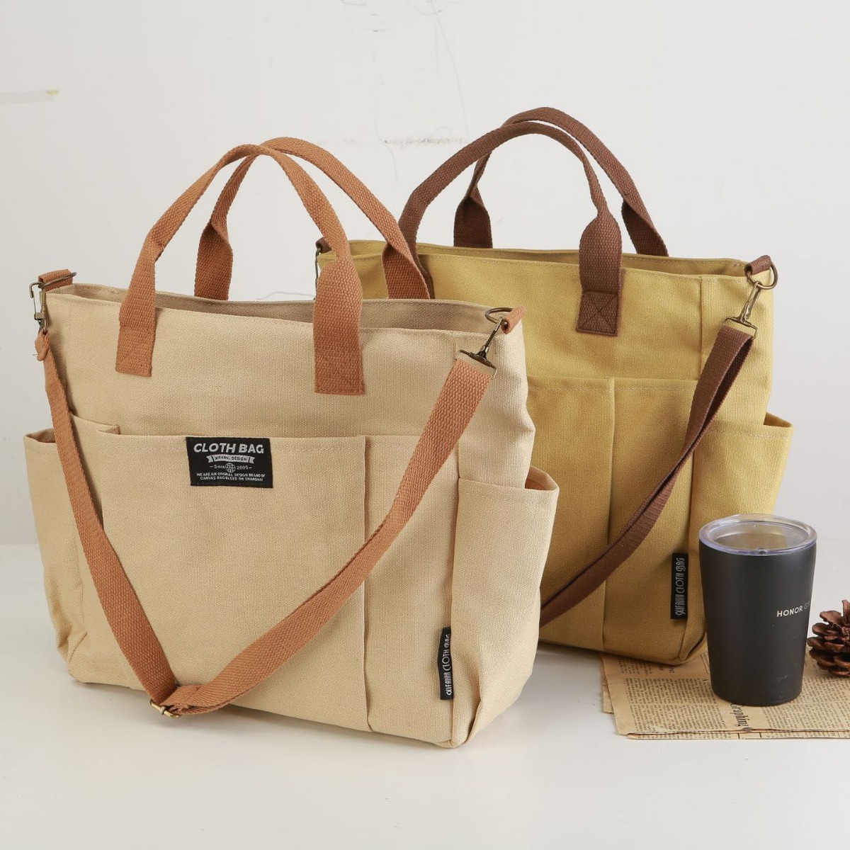 حقيبة قماشية متعددة الجيوب، حق - مراجعة Women Handheld Bags وسعره